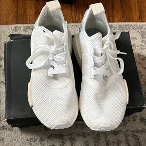 Adidas Mint and White Sneakers